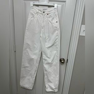 NWOT - Zara Hi-Rise Wide-Leg Full-Length White Jeans in - Size 0